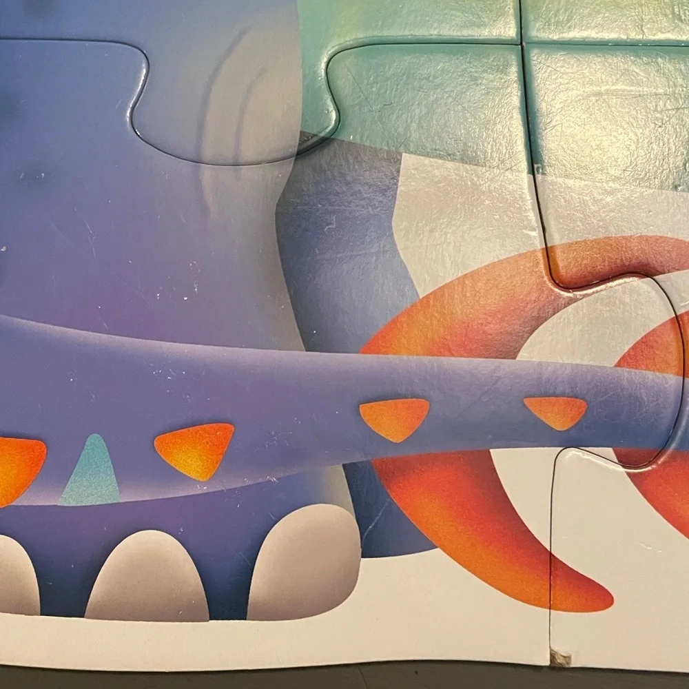 Floor Puzzle Blue Dinosaur Puzzle 12 pieces